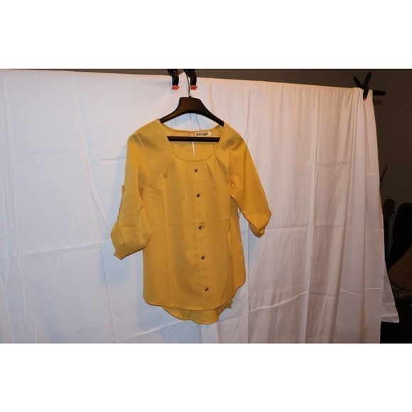Mustard yellow top size small EUR size. - Picture 9 of 11